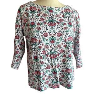 Womens Top Size Small Floral Holiday Boho Garden Earth Fairy Cottage Modest Work
